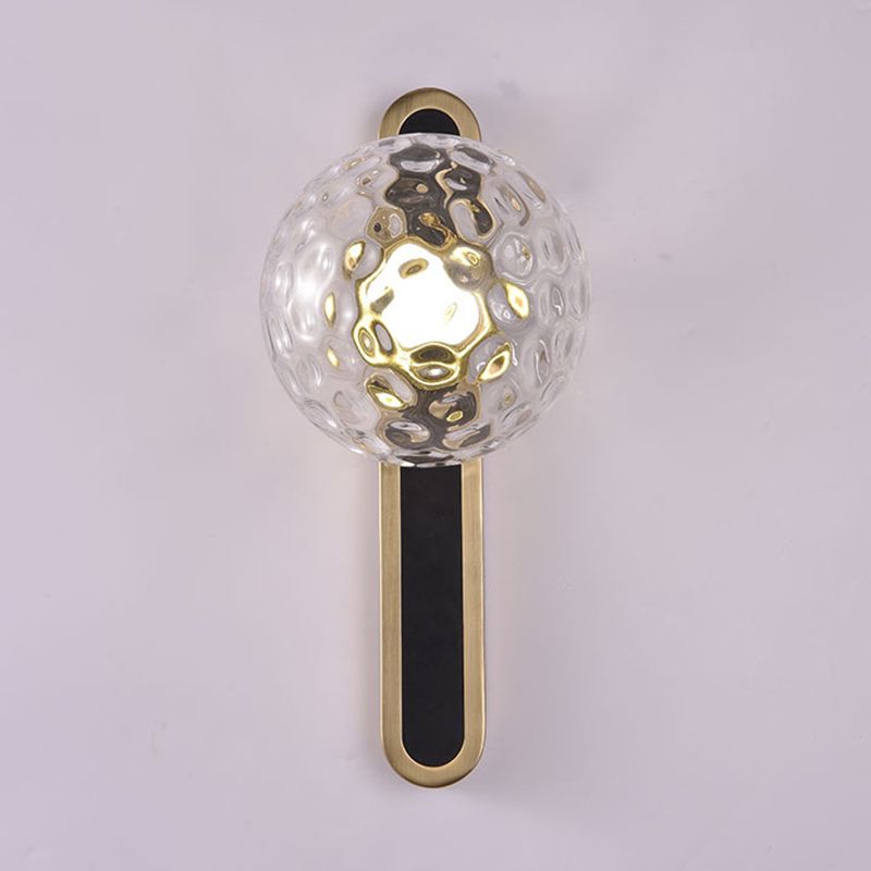 1 lampe à balle à balle en verre clair