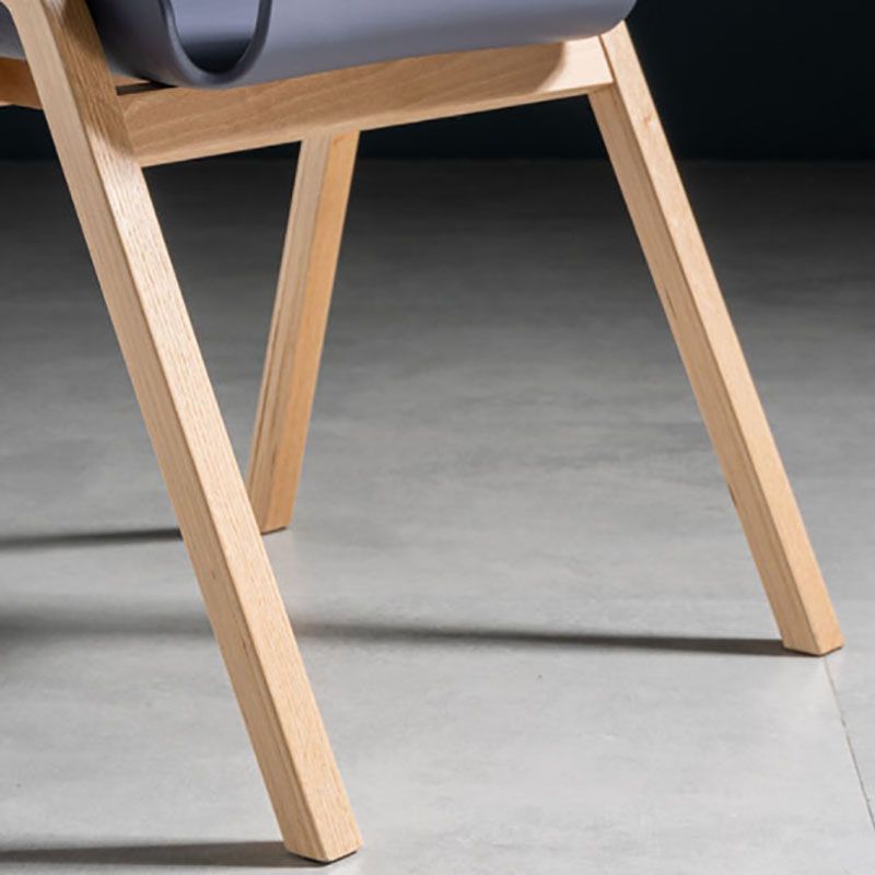 Eigentijdse stijl eetstoelen armloze stoelen voor keuken met houten benen