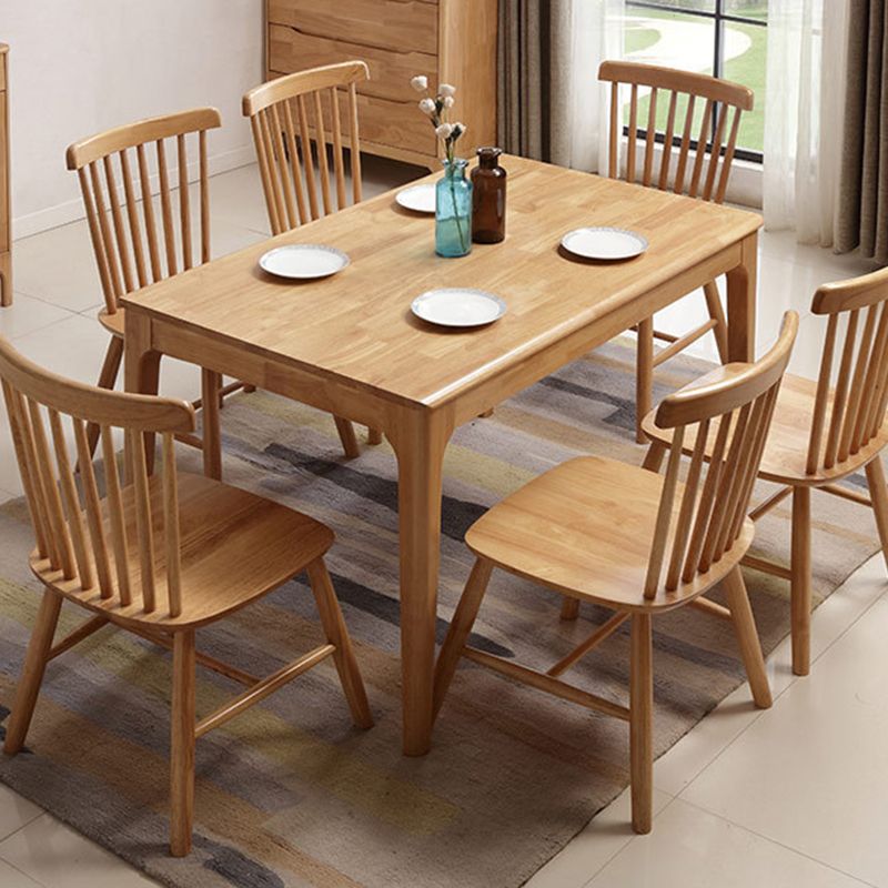 4 Legs Dining Room Table Solid Wood Dining Table for Dining Room