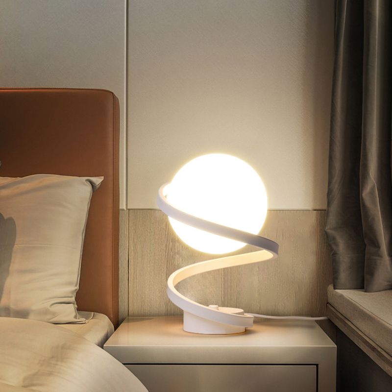 Lampade da tavolo moderne per camera da letto con paralume in vetro per soggiorno camera da letto