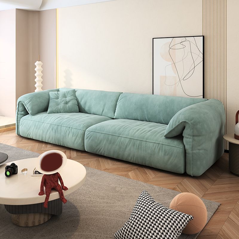 Modernism Pillow Top Arm Sofa 41.34-In D Leather Down Fill Sofa