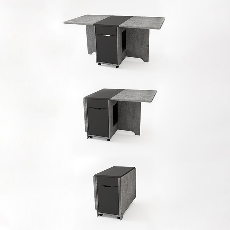Mesa de madera artificial plegable Mesa rectangular moderna con almacenamiento (solo mesa)