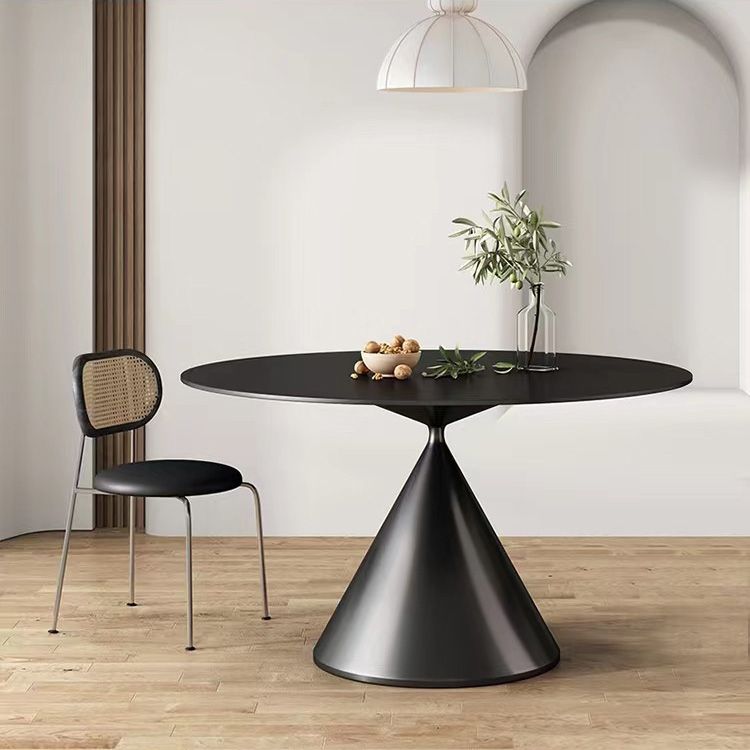 Modern Dining Round Table Sintered Stone Table with Metal Leg for Home