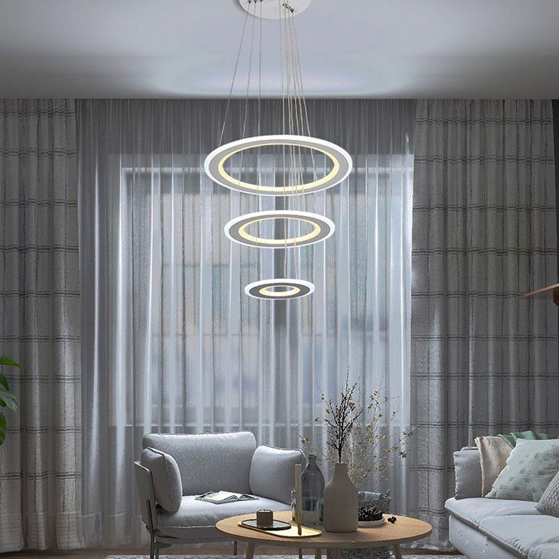 Luces de techo colgantes de cristal modernos Candelera colgante de niveles escalonados para el comedor