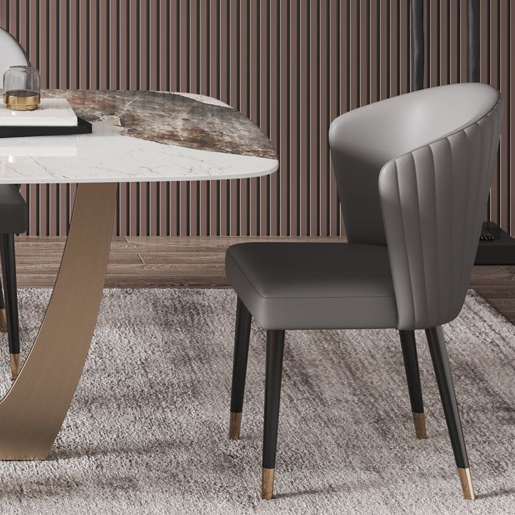 Nordic Glam Style Sintered Stone Round Table Set 1/5/6 Pieces Dining Set