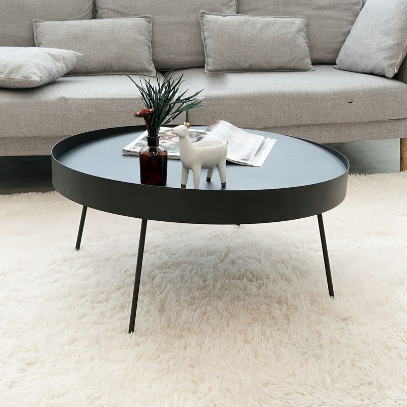 Geometric Metal Coffee Table Modern 4 Legs 15.7''/23.6''/31.5'' Cocktail Table