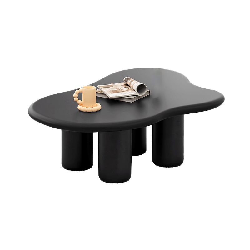 15"H Contemporary Coffee Table Wooden 4 Legs Coffee Cocktail Table