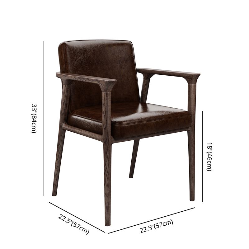 Le bois de frêne de style traditionnel préside la chaise arrière solide de salles à manger de Kichen de bras