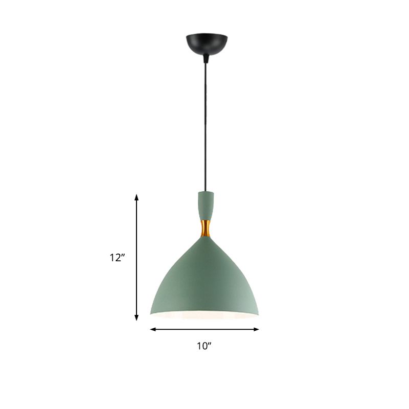 Tienda de tela de restaurantes Funro de embudo iluminación colgante de aluminio 1 cabezal Macaron loft Suspension Light
