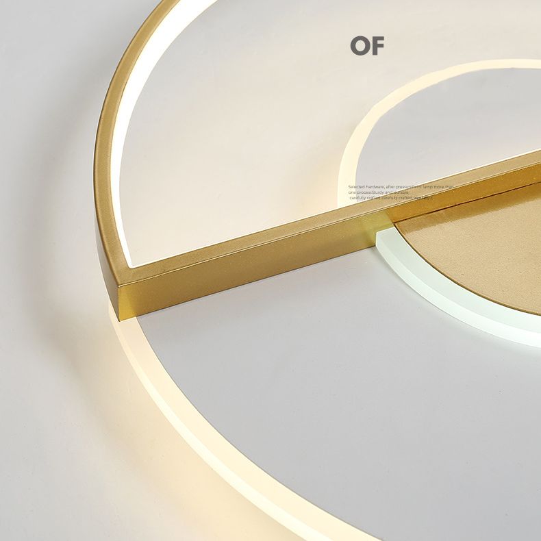 Minimalisme LED LED Ceiling Light Post-moderne Acrylique Shade Flush-mount Lamp for Study Room Dining Room