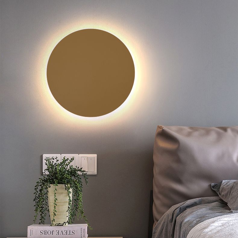 Goldene metallwandmontierte Leuchte moderne Stil kreisförmiger 1 Lichtwandleuchte