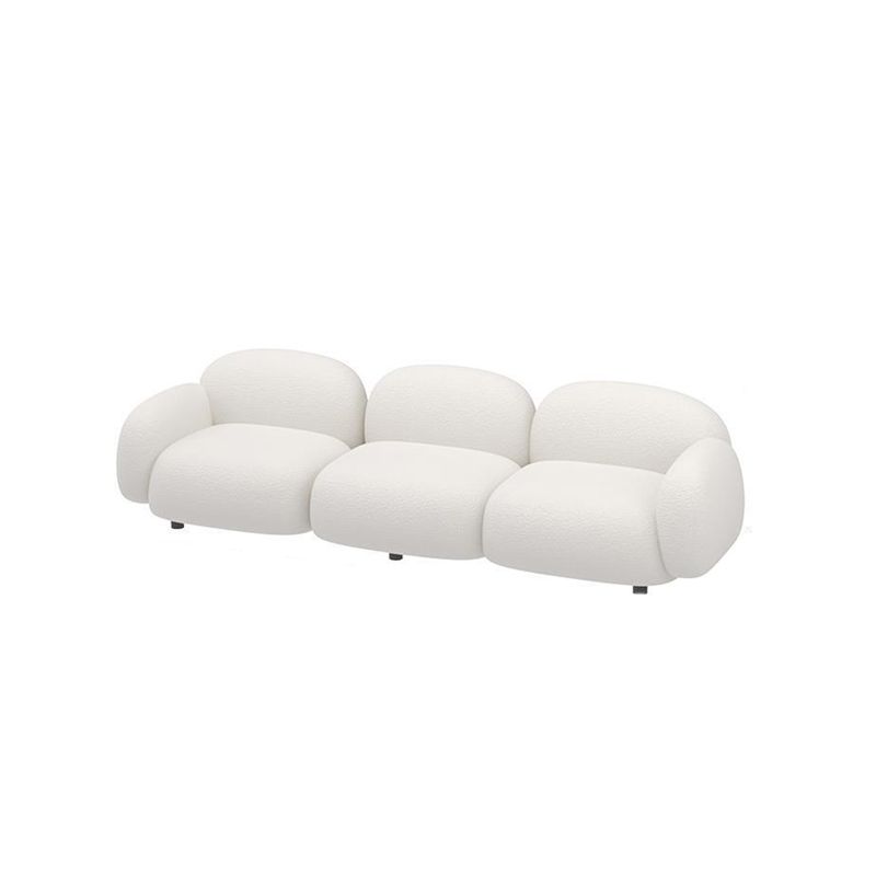 Contemporary Stain Resistant Settee Recessed Arm Sofa for Living Room