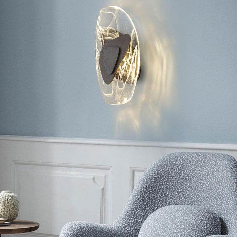 Glass Geometric Wall Mount Lamp Simple 1 Light Wall Mounted Light Fixture
