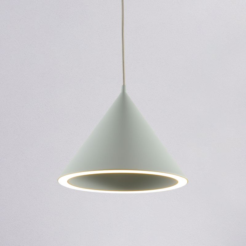 Macaron suspension de luminaire suspendu à 1 lumière avec une teinte en plastique pour le salon