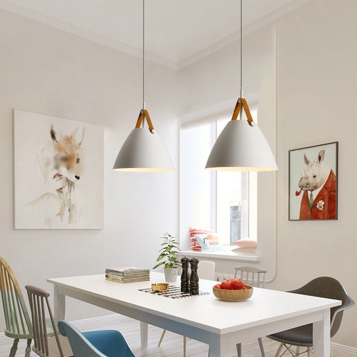 Metal Shade Hanging Light Modern Minimalist Pendent Lighting Fixture for Sitting Room