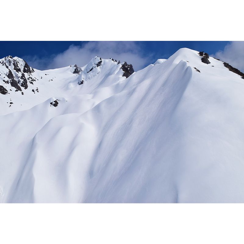 Winter Snow Mountain Scenery Wall Covering for Living Room, Water Resistant