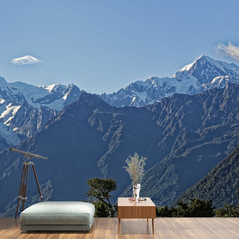 Magnificent Mountain View Removable Mural Wallpaper for Living Room Decor