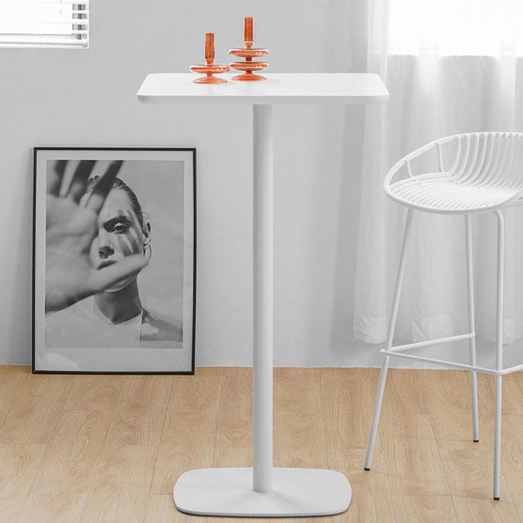 Mesa de barra de metal industrial Top 41.3 "H Table de bistro de pedestal para café