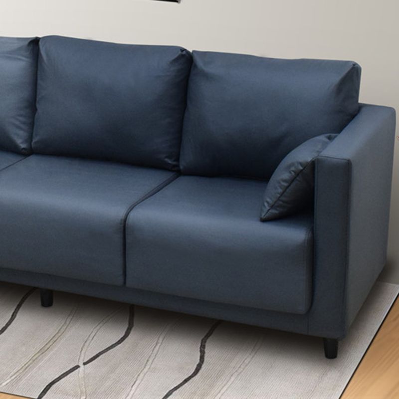 Square Arm Modern Sofa with Tight Seat and Loose Back for Living Room