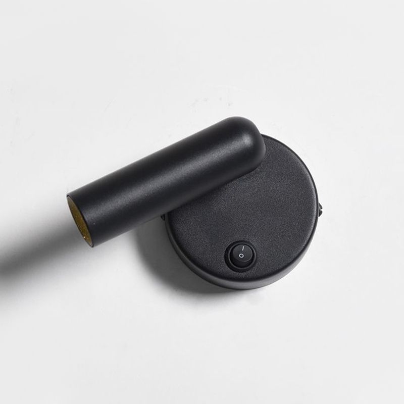 Lampada a monte a parete cilindro Stile moderno a 1 luci di scarpa in alluminio in alluminio