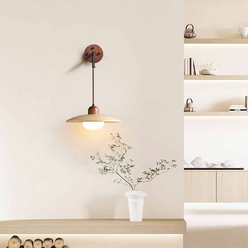 Modern Style Wall Mounted Sconce Wooden Wall Lights for Bedroom