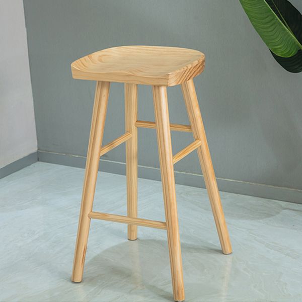 Contemporary Style Bar Table Set  1/2/3 Pieces Rectangle Bar Table with Wood Stools