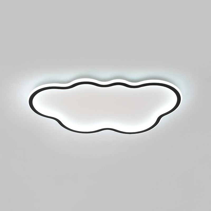 Modern Style Cloud Shape Ceiling Fixture Metal 1 Light Ceiling Mounted Light