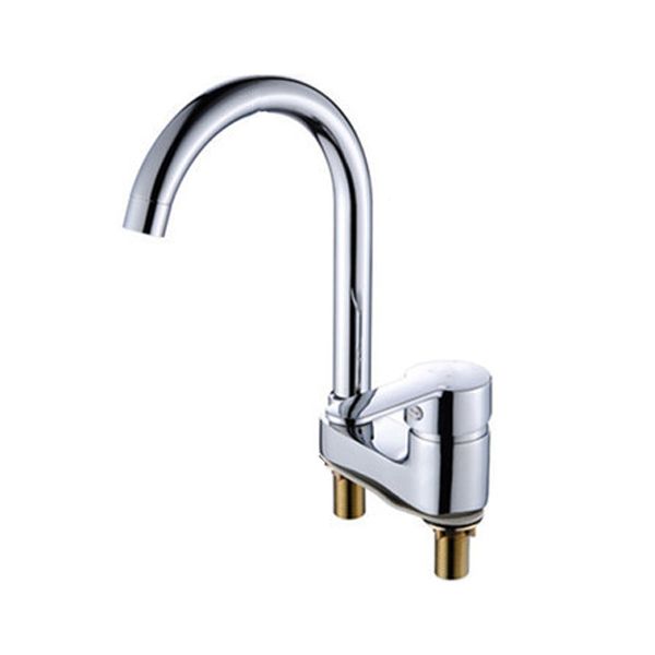 Chrome Circular Vessel Sink Faucet Swivel Spout Faucet for Bathroom