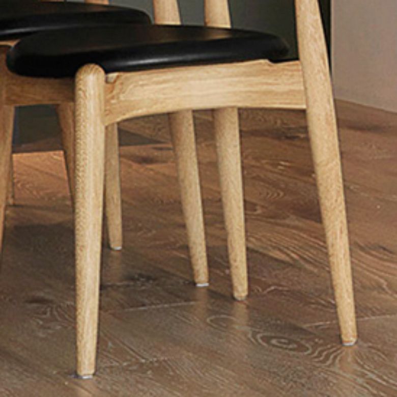 Faux Leather Kitchen Dining Chairs Upholstered Chairs with Wood Base