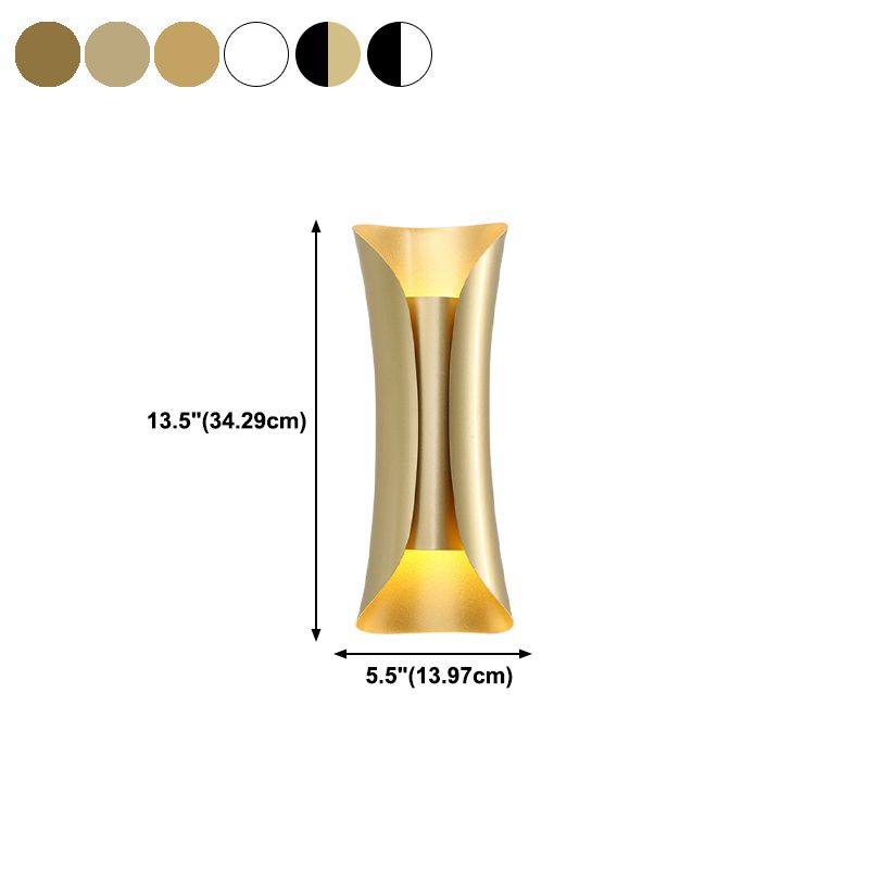 Metal Geometric Shape Wall Lighting Modern Style 2 Lights Wall Mounted Light Fixture