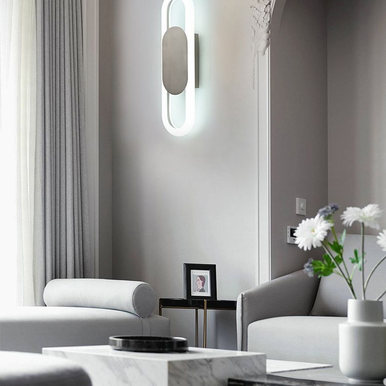 Bedroom Living Room Sconce Lighting Oval Shape Modern LED Wall Mounted Fixture