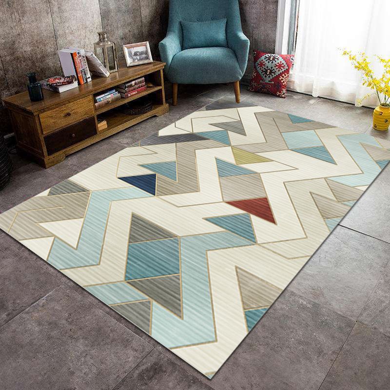 Modern geometrisch patroon Gebied Tapijt Modern Polyester Area Tapijt Anti-slip Tapijt voor woonkamer