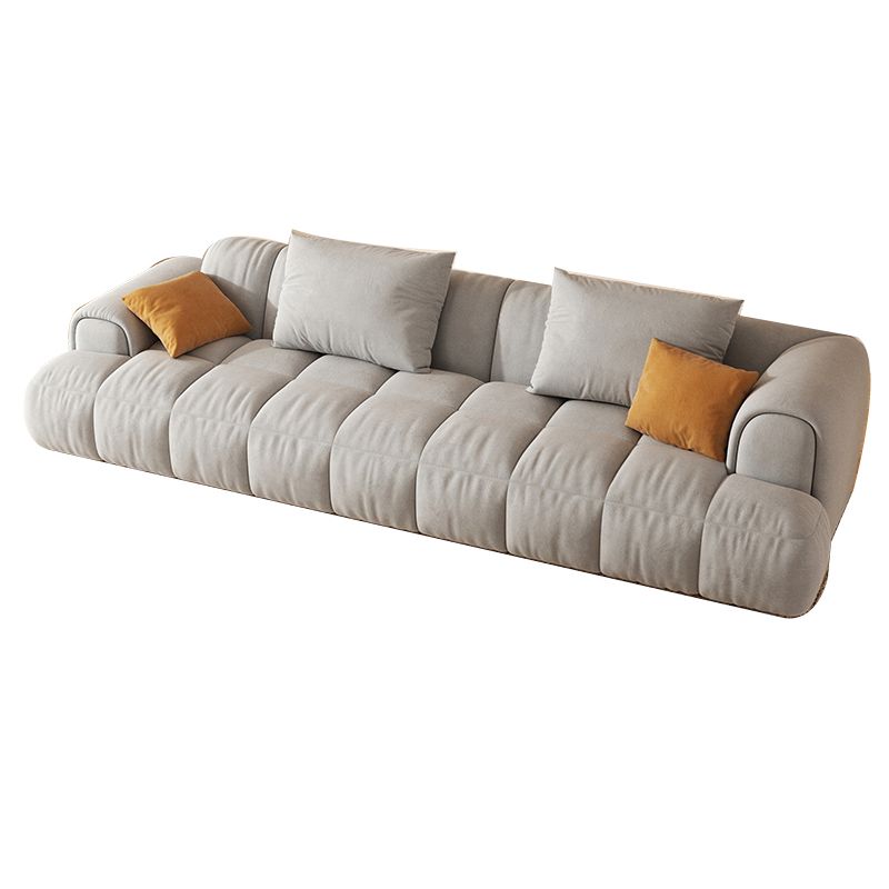 Scandinavian Recessed Arm Sofa 28.7" H Blocks Sofa with Pillows