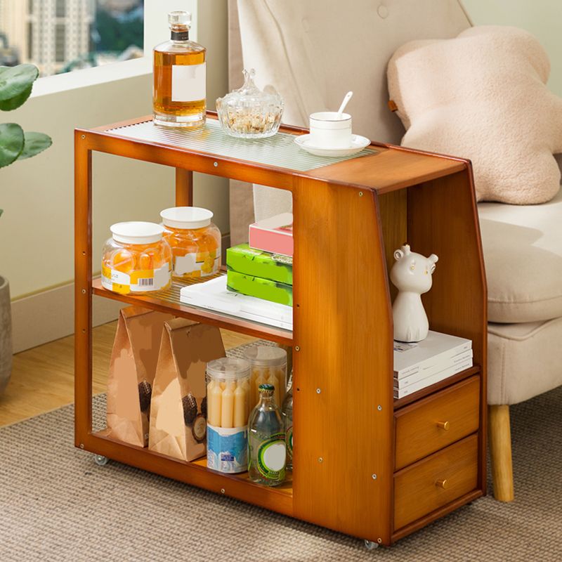 Rectangular End Table 27.6" W x 11.8" D x 23.6" H Wooden Modernistic Side Table