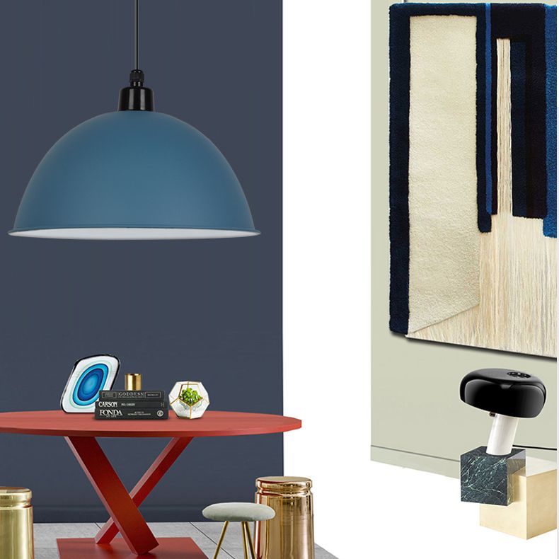 Nordic Stylish Bowl Hanging Light Single Light Aluminum Pendant Lamp for Gallery Cafe