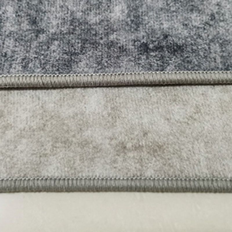 Gray Tone Nordic Area Carpet Polyester Color Blooming Indoor Rug Easy Care Carpet for Living Room