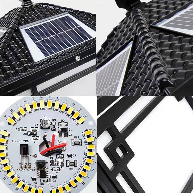 Modern LED Pillar Lighting Fixture Household Solar Light for Garden