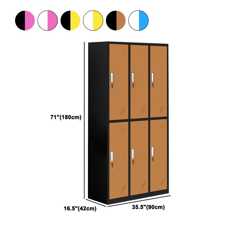 Contemporary Steel Wardrobe Armoire Hinged Storage Cabinet for Home