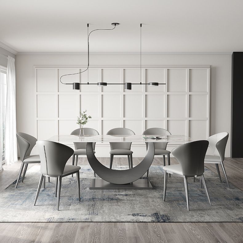 1/3/4/5/7/8 Pcs Sintered Stone Dining Table Set Pedestal Dining Table