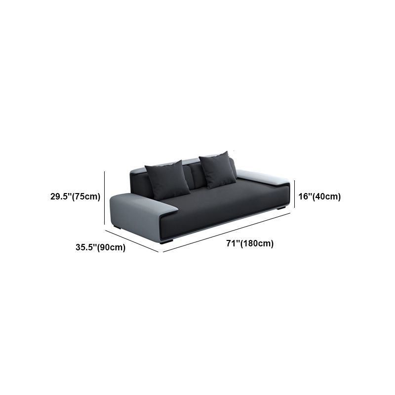 Armless Sofa 35.43" D x 27.55" H Standard Sofa with Pillow for Living Room