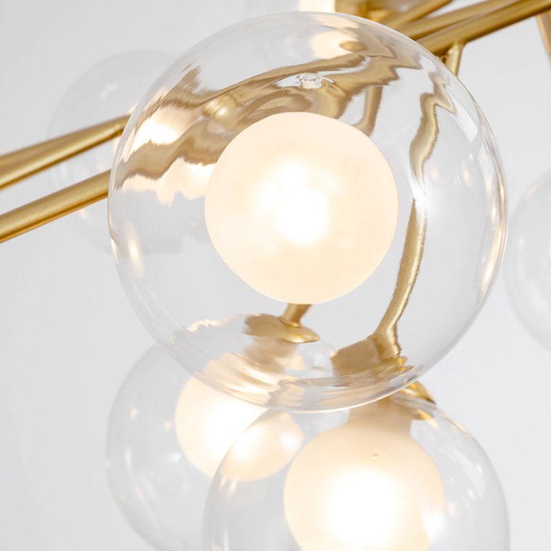 Kugelförmige Form Kronleuchter hellem moderner Glas 1 leichte hängende Lampe für Esszimmer