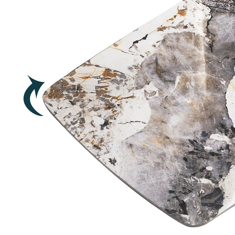 Glam Style 1/4/5/6/7 Pièces Ensemble de restauration Rectangle Ensemble de table à manger en pierre fritté