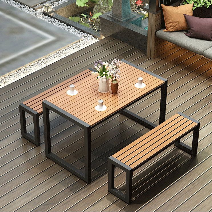 Modern Wood Dining Table Set 1/3/5 Pieces Dining Room Set for Home Use