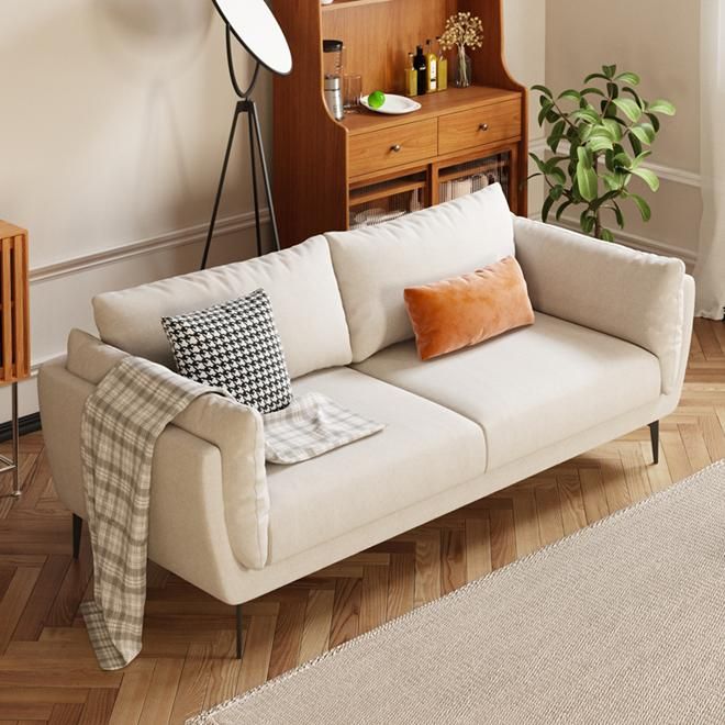 Cotton Blend Modern Sofa 33"W  Back Sofa for Living Room with Pillow Top Arm