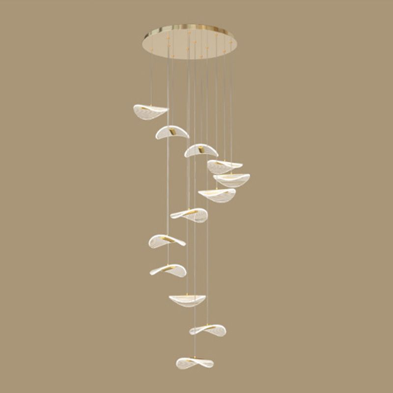 Stairs Pendant Light Fixture Acrylic Nordic Style Multiple Hanging Light