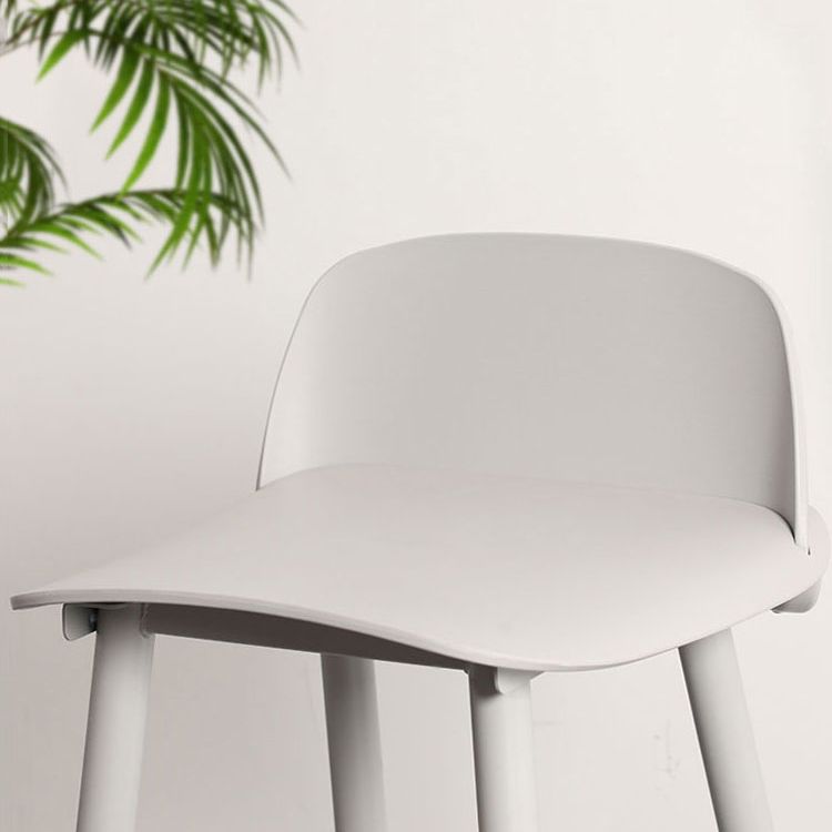 Milk Tea Shop Low Back Stool Scandinavian Matte Finish Plastic Barstool