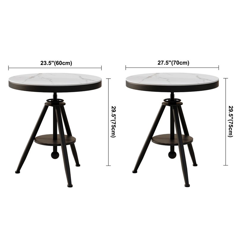 Moderner Stil Home Sintered Stone Esstisch runden Form Tisch mit einzelnen Sockelbasis