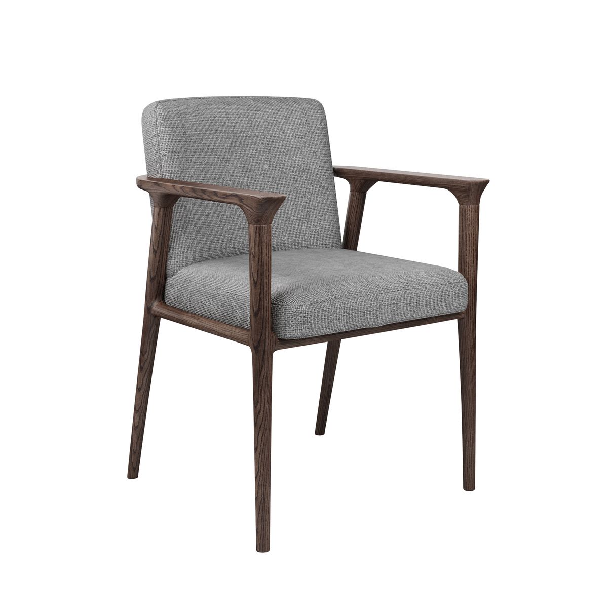 Le bois de frêne de style traditionnel préside la chaise arrière solide de salles à manger de Kichen de bras