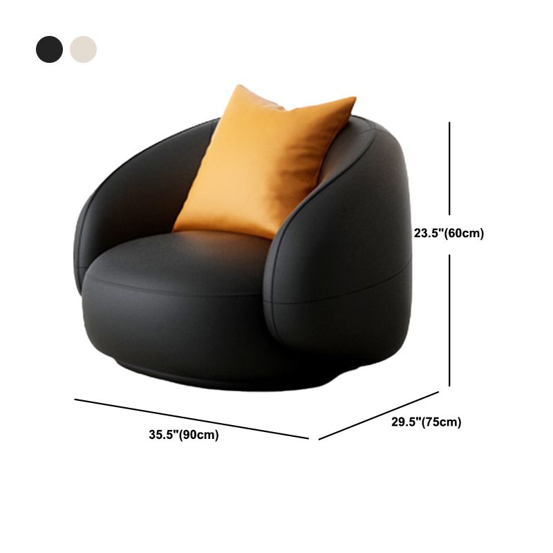 Contemporary Curved Sofa for Apartment with Tuxedo Arm Sofa 35.43" Wide