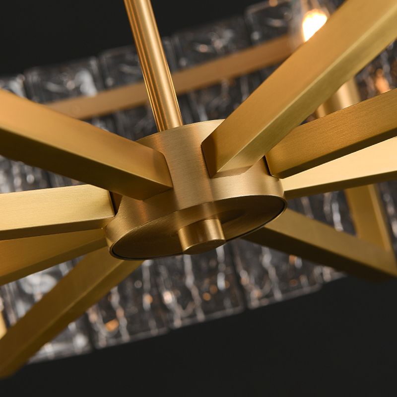 Bronze Glass Hanging Pendant Lights Contemporary Hanging Lamps for Living Room